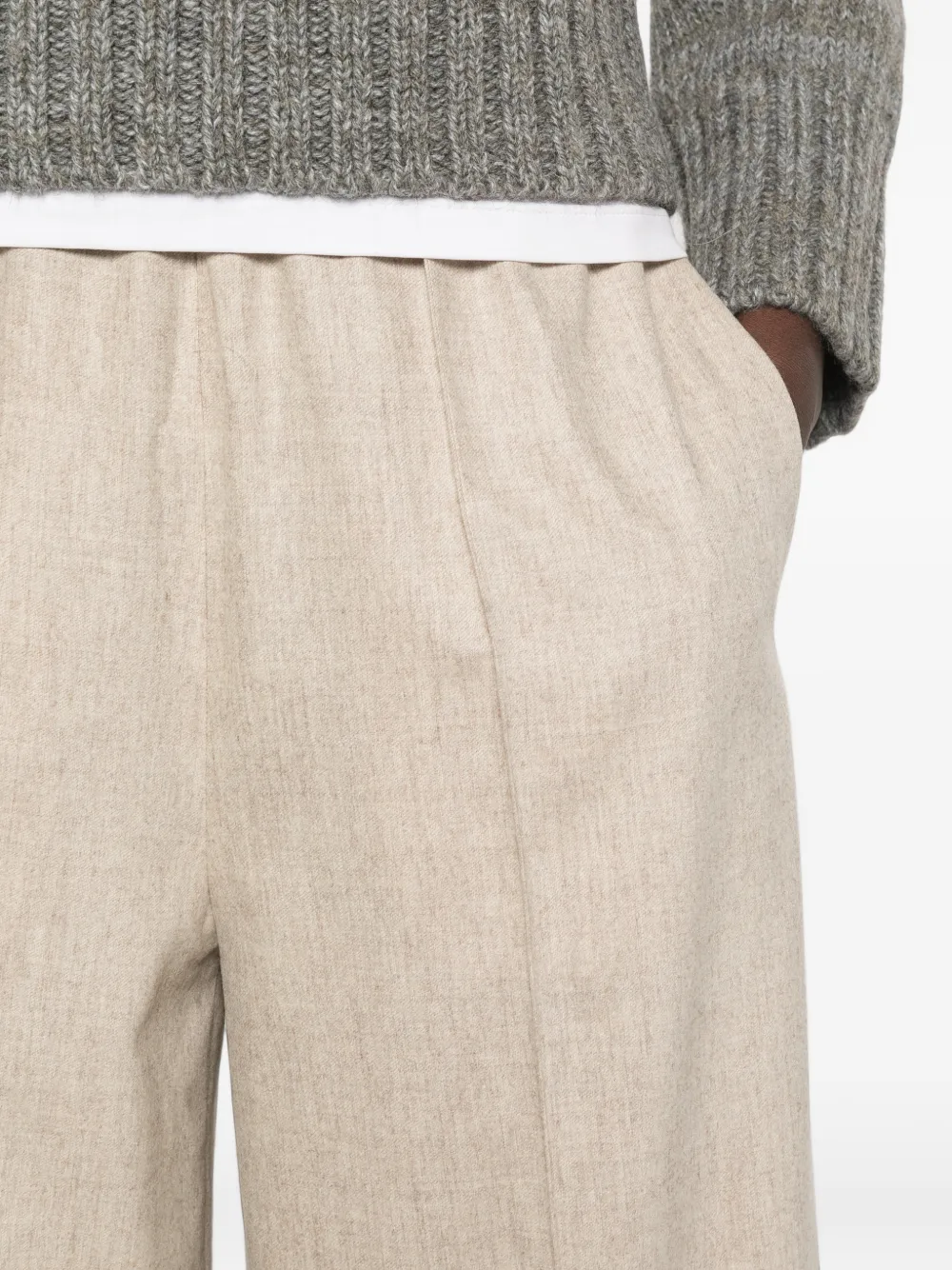 Fabiana Filippi Broek met elastische taille Beige