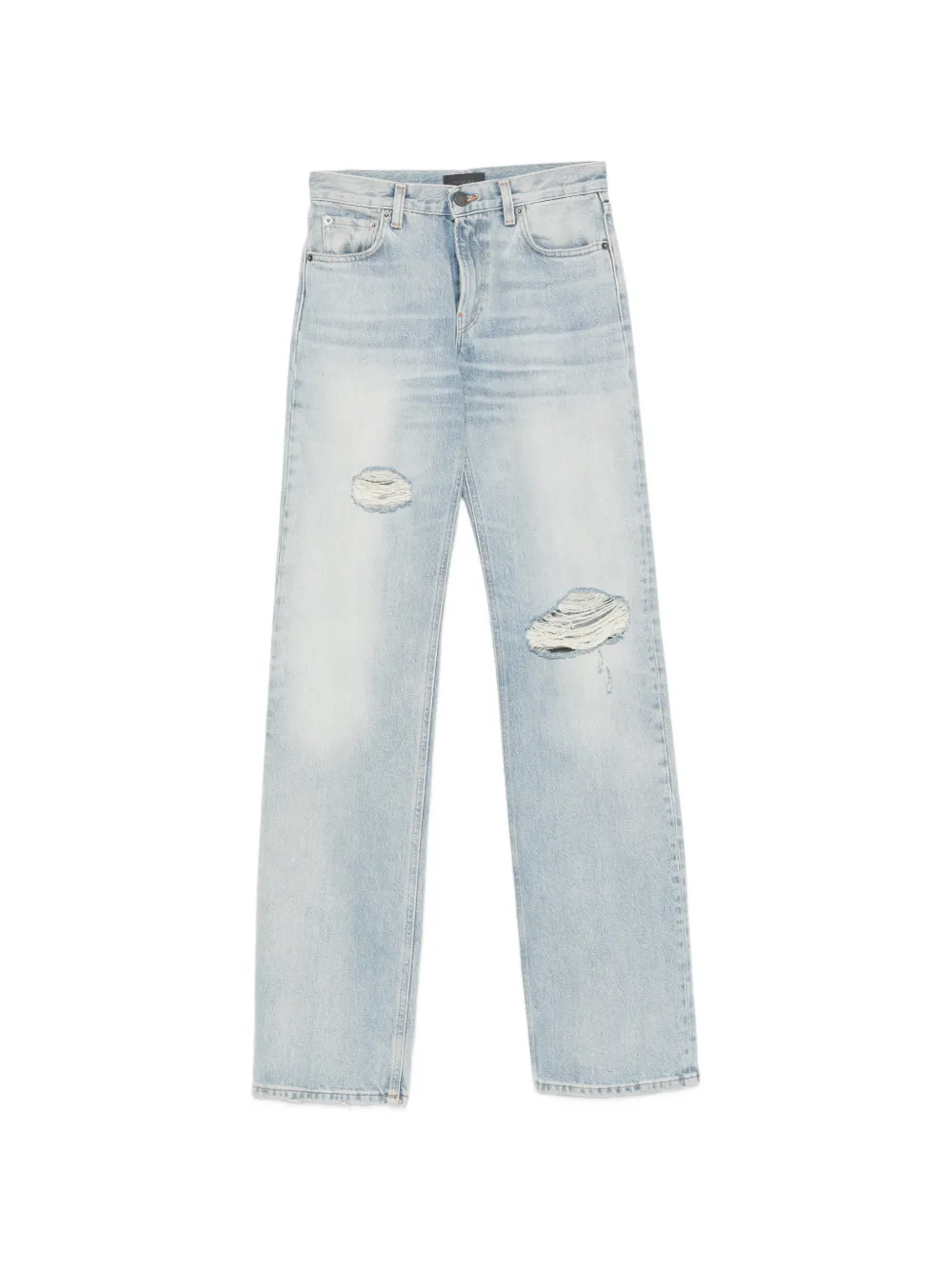 Haikure distressed straight-leg jeans - Blau