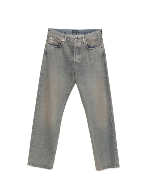 Haikure faded-effect logo-patch jeans