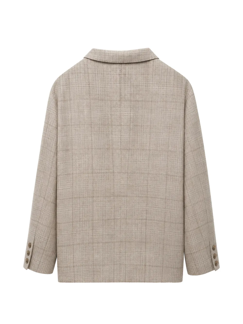 Tombolini check-pattern notched-lapel blazer Beige