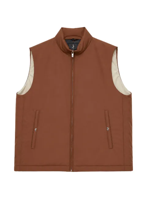 Tombolini logo-plaque zip-up gilet