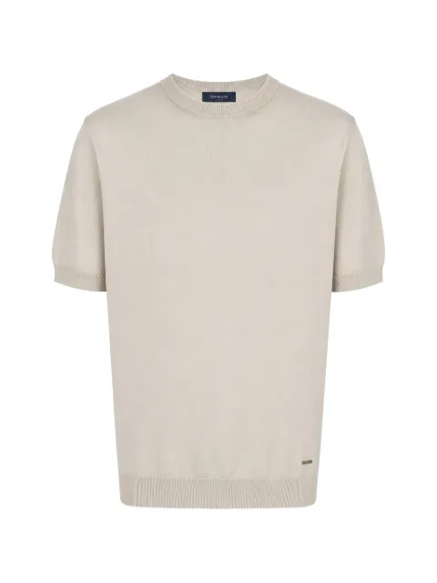 Tombolini fine-knit ribbed-trim T-shirt