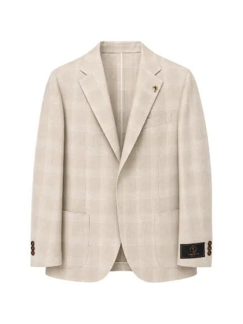 Tombolini check-pattern notched-lapels blazer