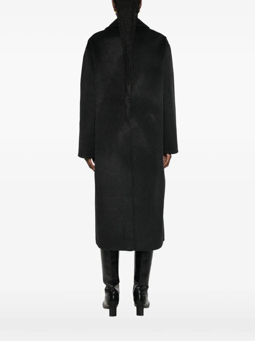 The Dynamis Studio Double-breasted Coat In Black