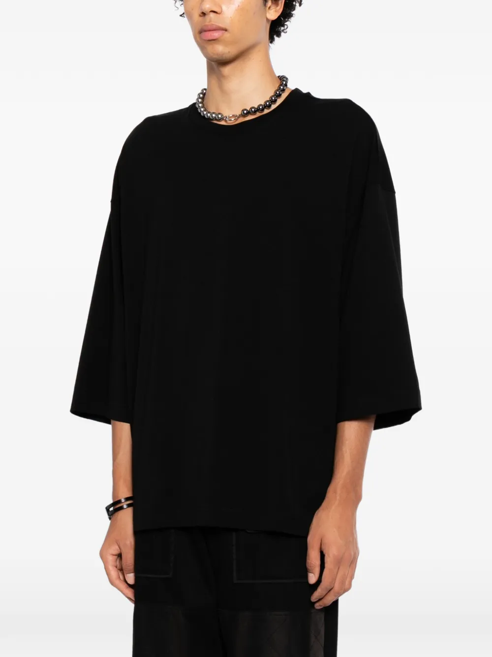 Thom Krom T-shirt met verlaagde schouders Zwart