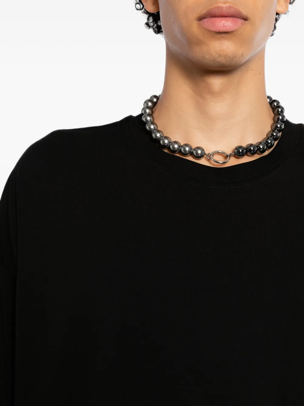 Thom Krom T-shirt met verlaagde schouders Zwart