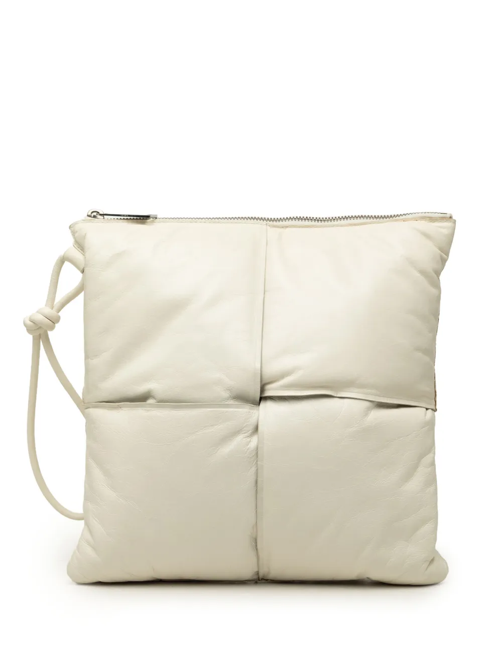 Bottega Veneta Pre-Owned 2012-2026 Nappa Maxi Intrecciato Padded Square Wristlet Pouch clutch bag - Bianco