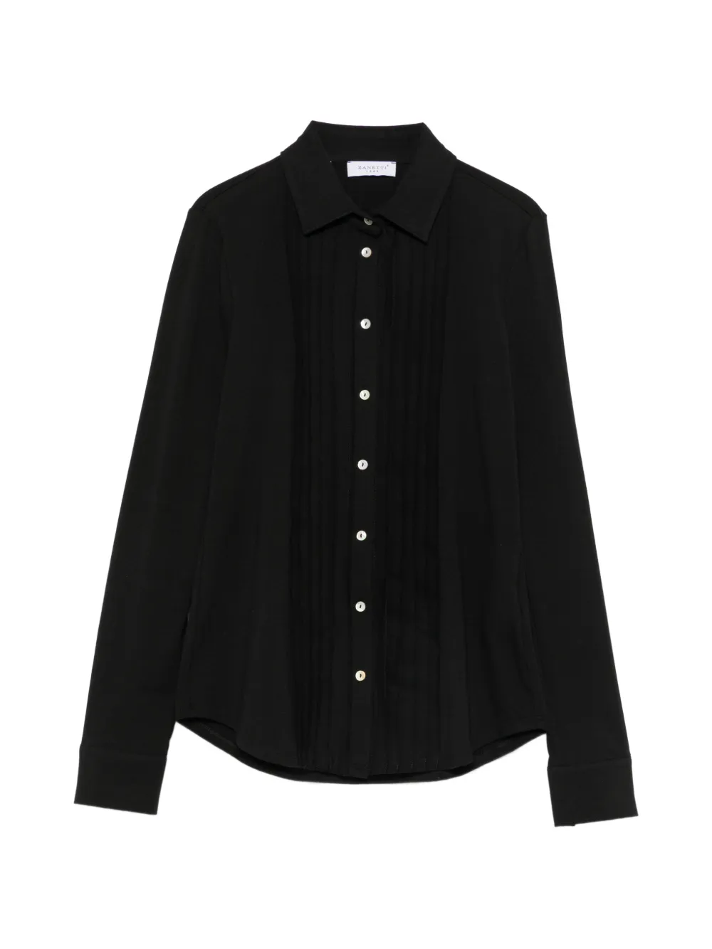 ZANETTI pleated long-sleeve shirt - Nero