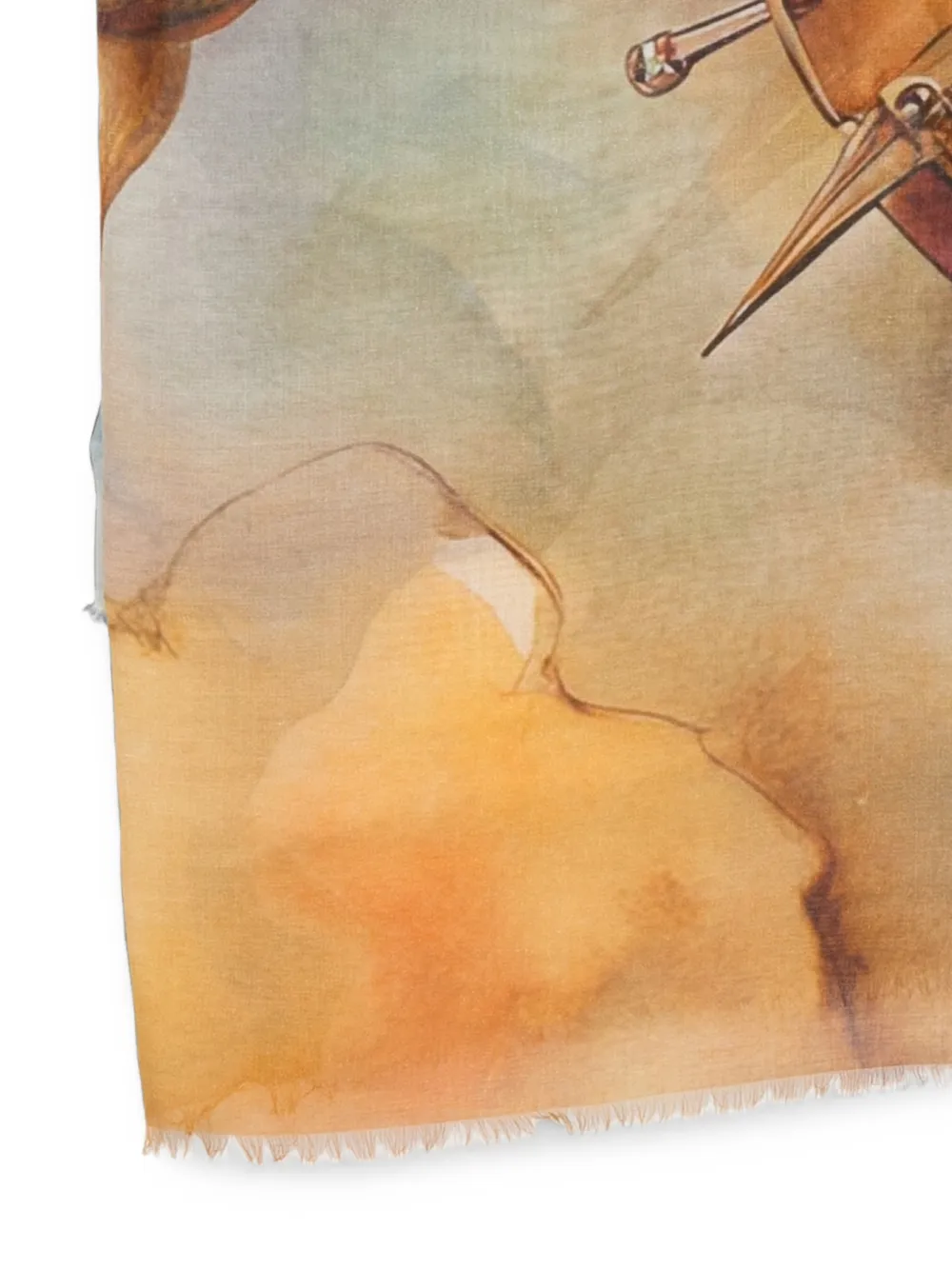 D'aniello Sjaal met grafische print Beige