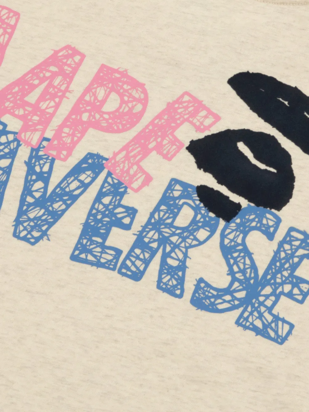 AAPE BY *A BATHING APE T-shirt met logoprint Beige
