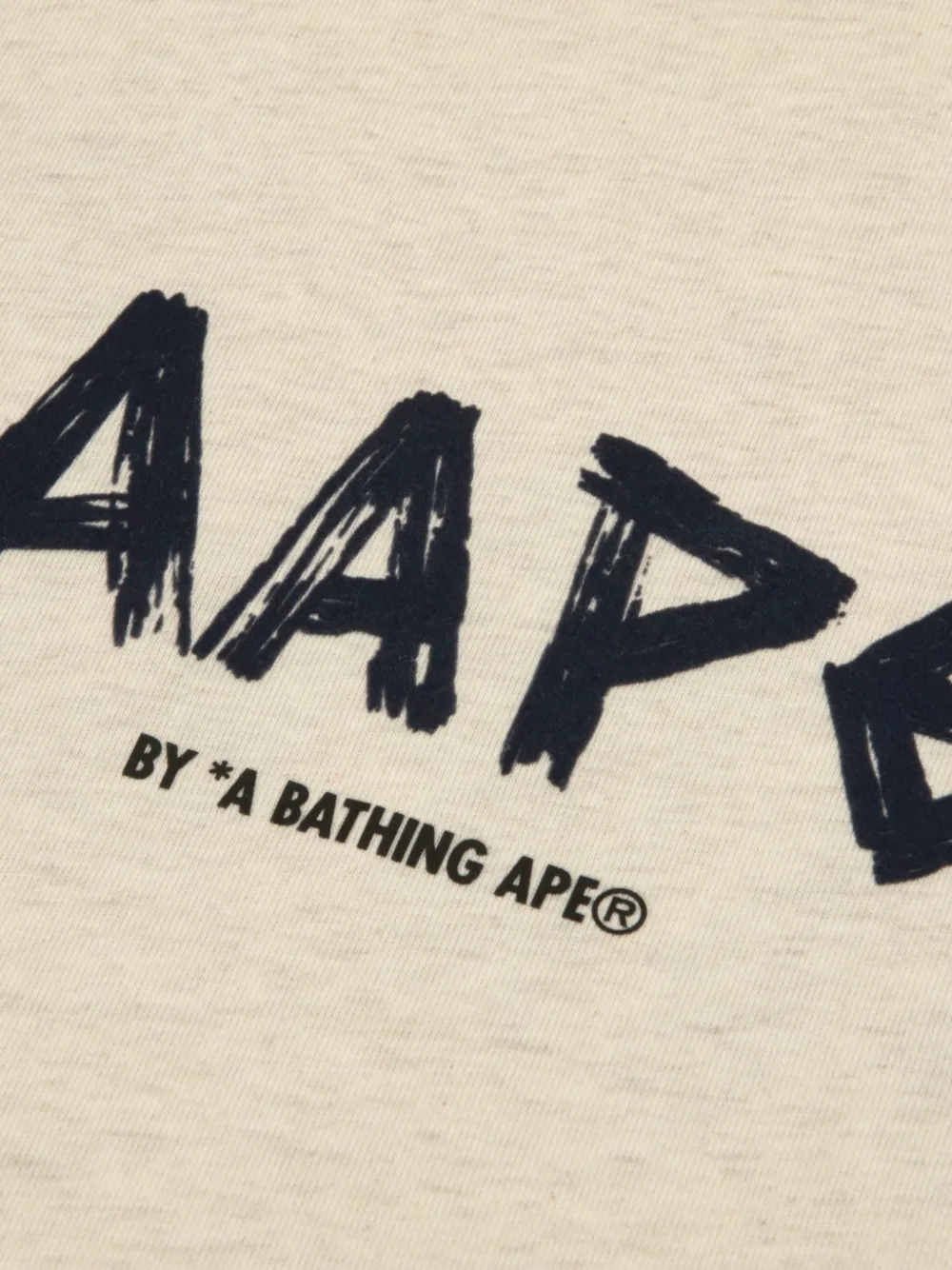 AAPE BY *A BATHING APE T-shirt met logoprint Beige