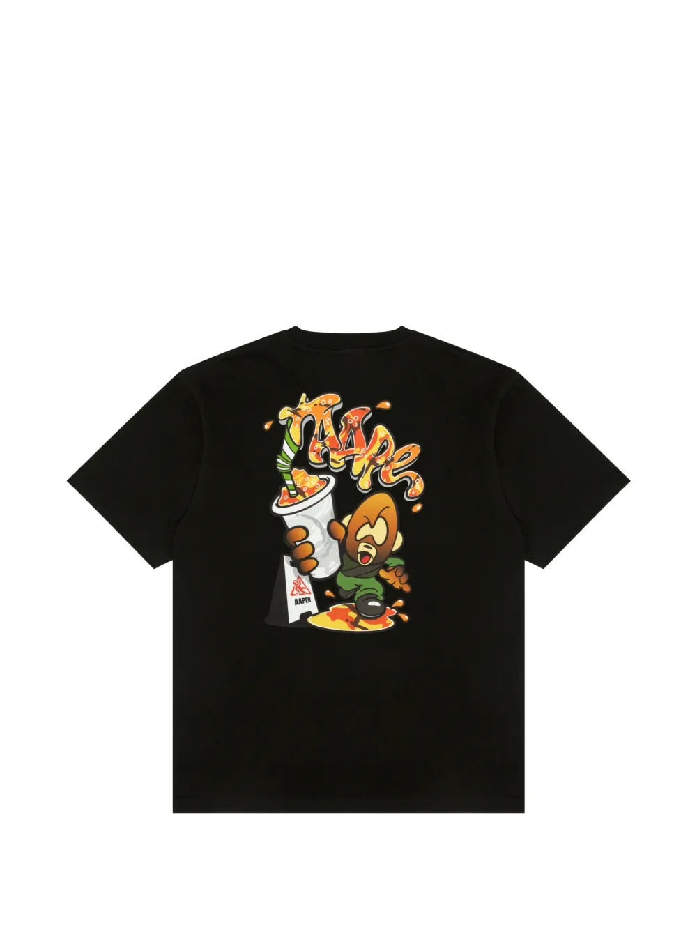 AAPE BY *A BATHING APE Katoenen T-shirt met grafische print Zwart