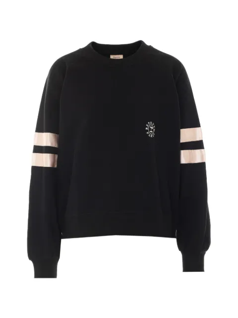 Repetto logo-embroidered stripe-detail sweatshirt