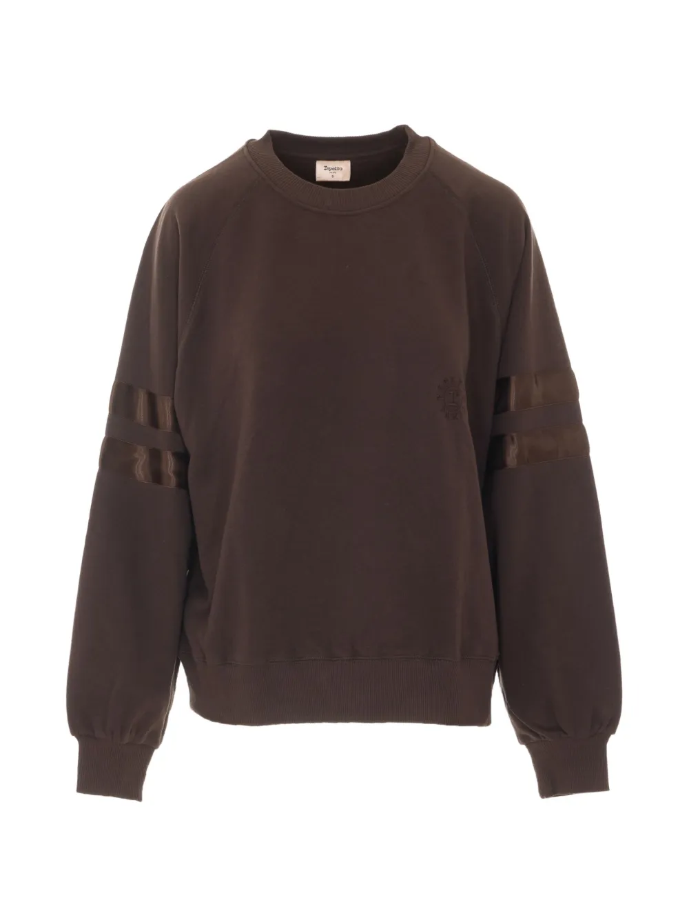 Repetto Signature embroidered logo crew-neck sweatshirt - Braun