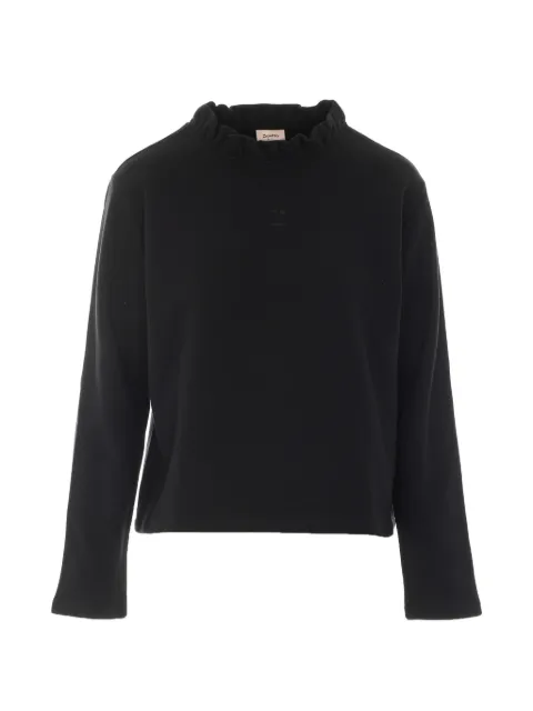 Repetto ruffled-neck embroidered-logo sweater