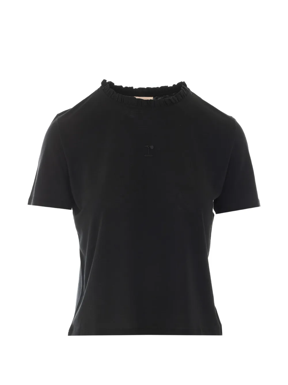 Repetto ruffled-trim logo-embroidered T-shirt