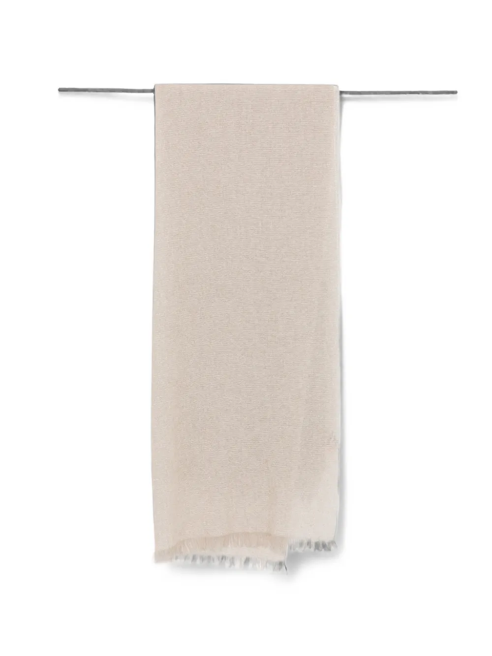 D'aniello fringed metallic scarf - Nude