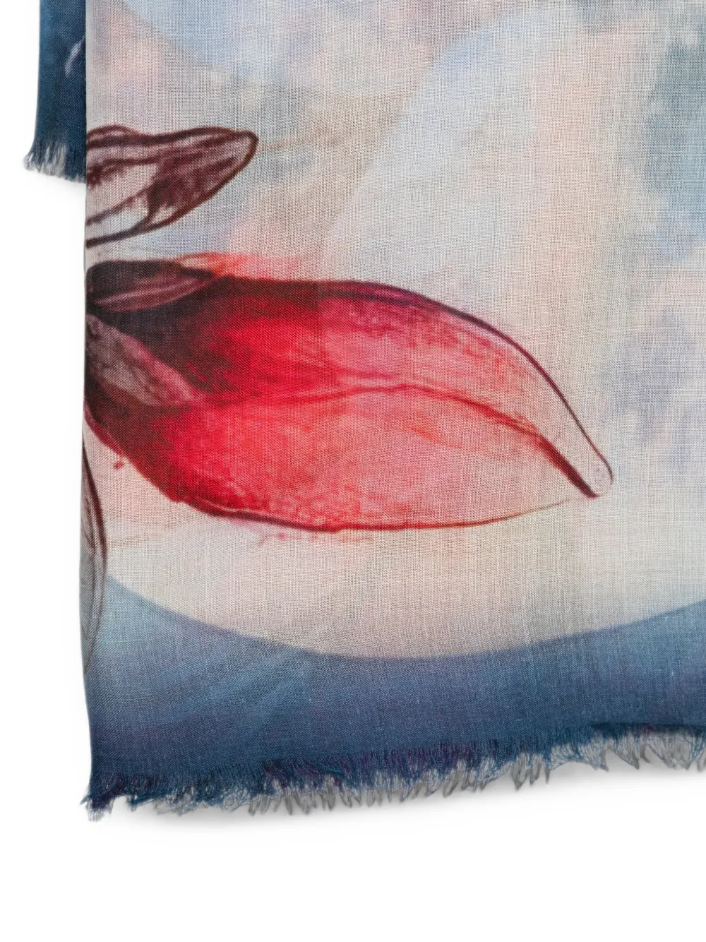 D'aniello Sjaal met bloemenprint Blauw