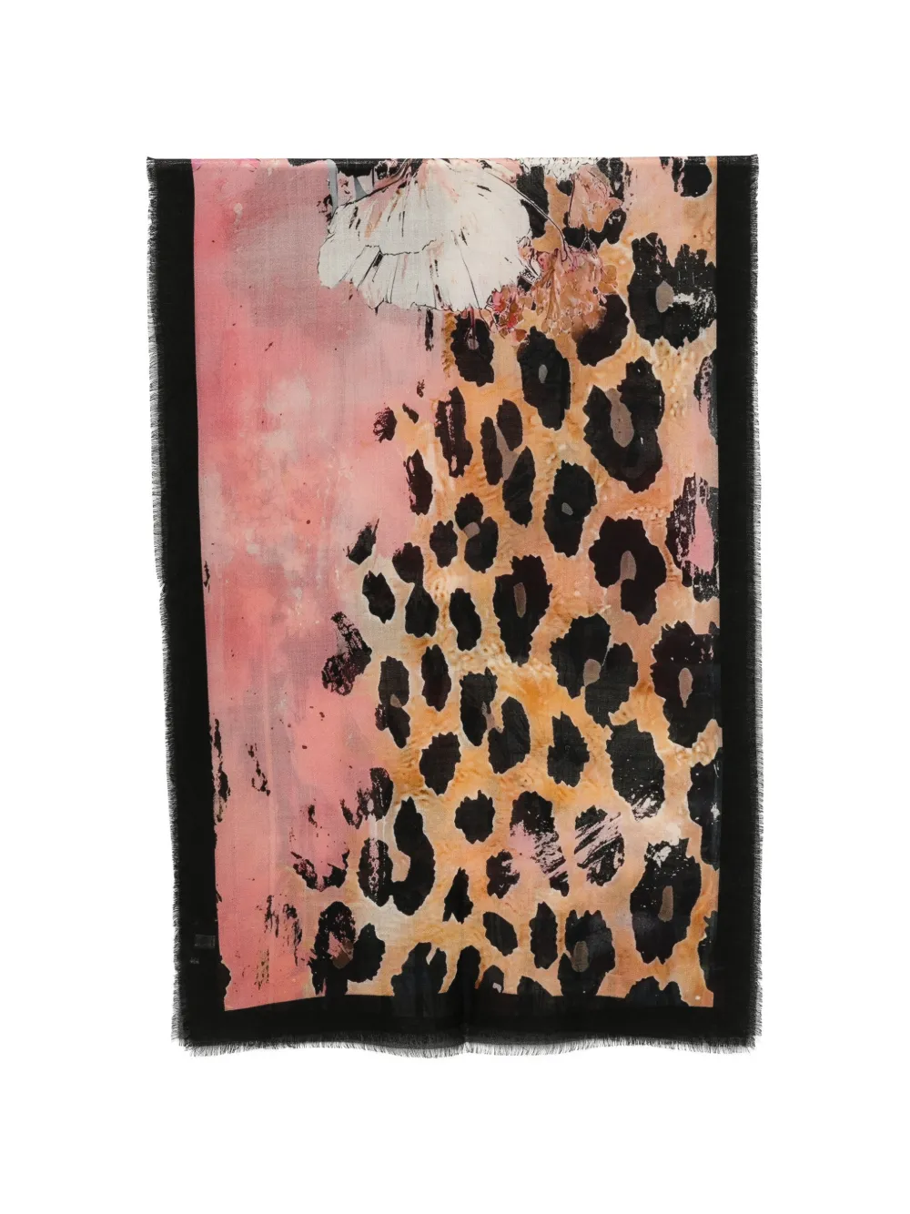 D'aniello Schal mit Tier-Print - Rosa