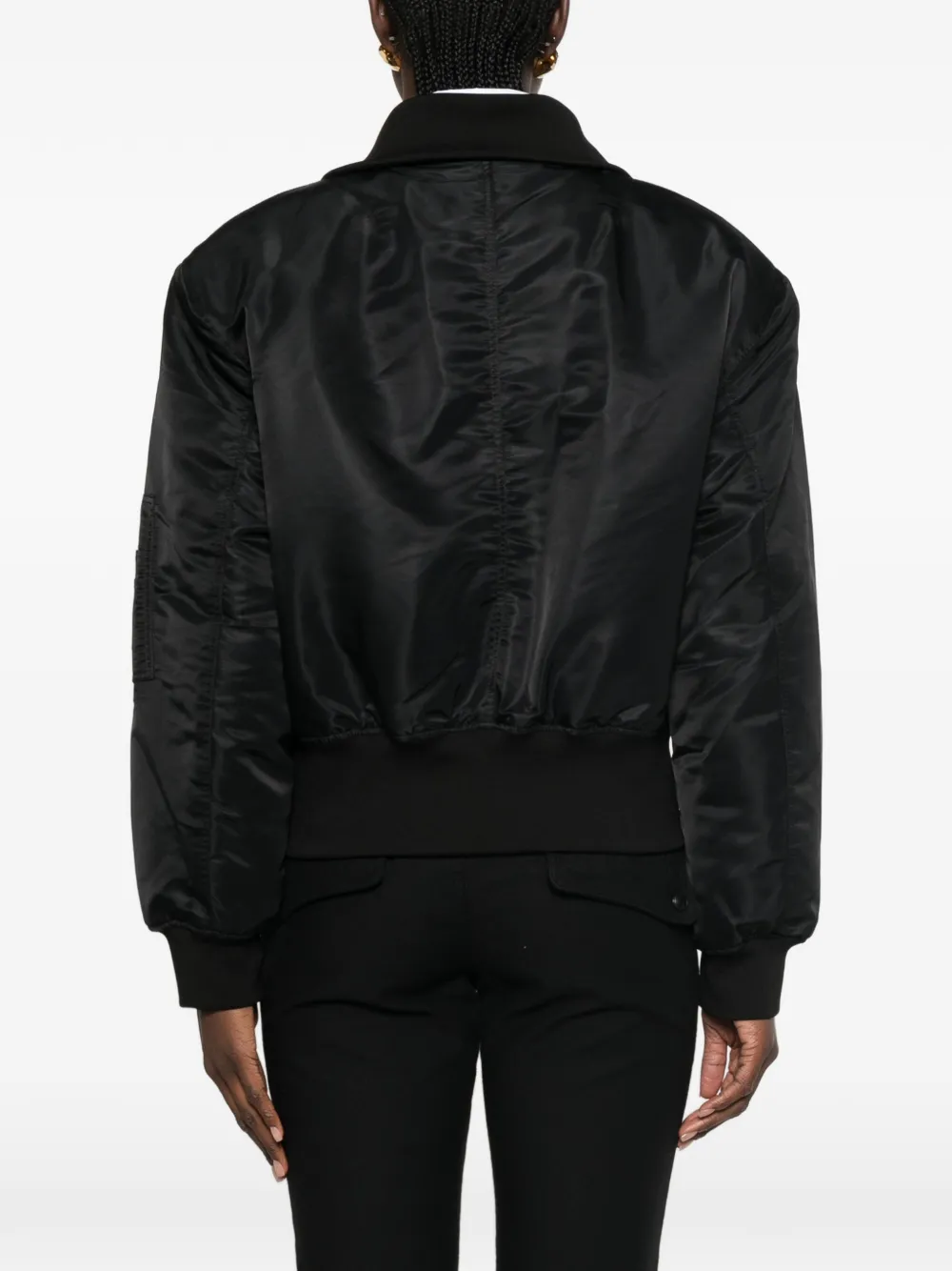 The Frankie Shop Storm cropped bomberjack Zwart