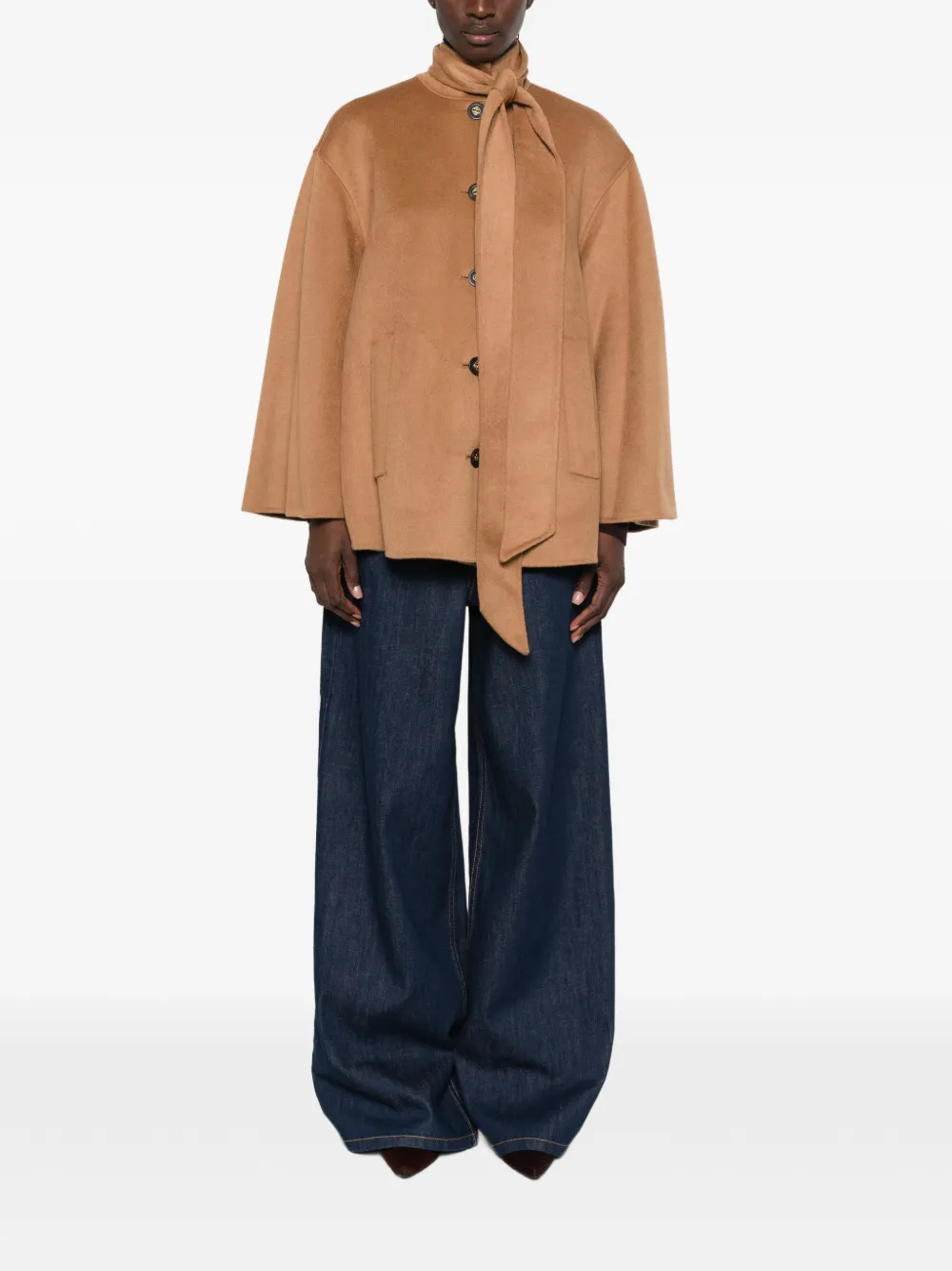 Zimmermann Tie-neck Coat In Neutrals