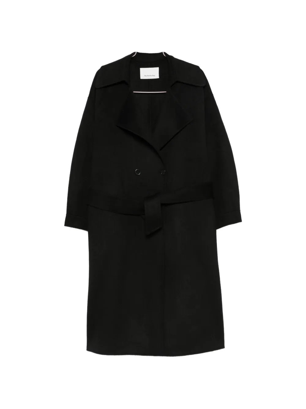 The Frankie Shop belted double-breasted coat - Schwarz