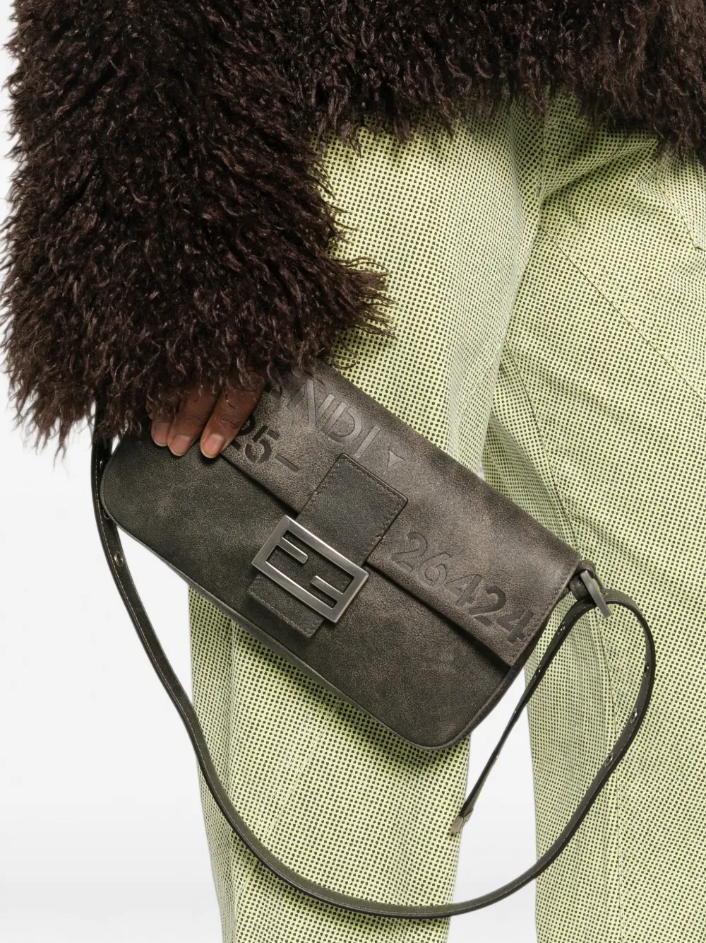 FENDI Baguette schoudertas Grijs