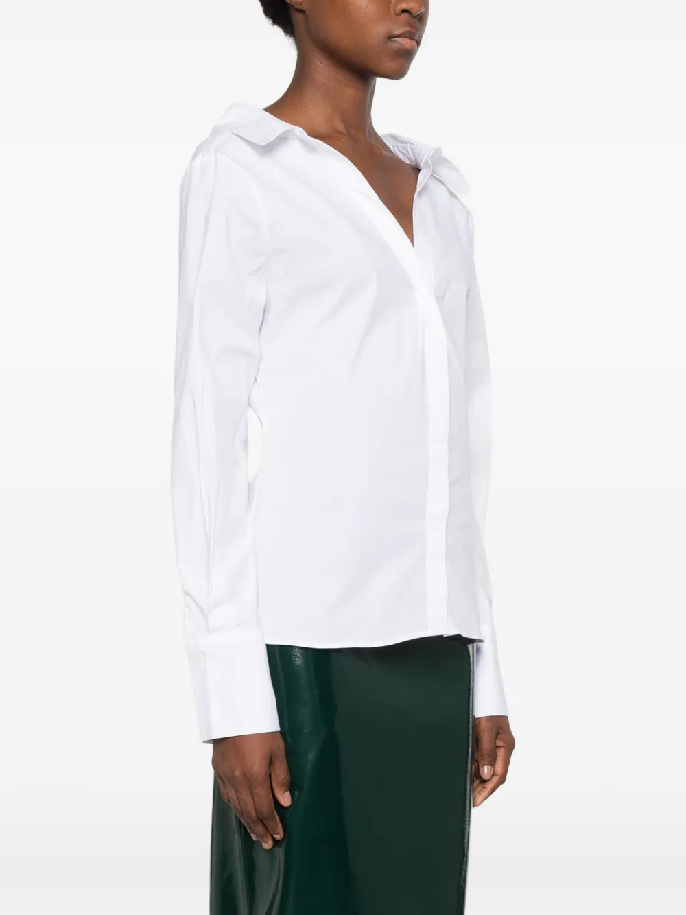 The Frankie Shop Mela gathered shirt Wit