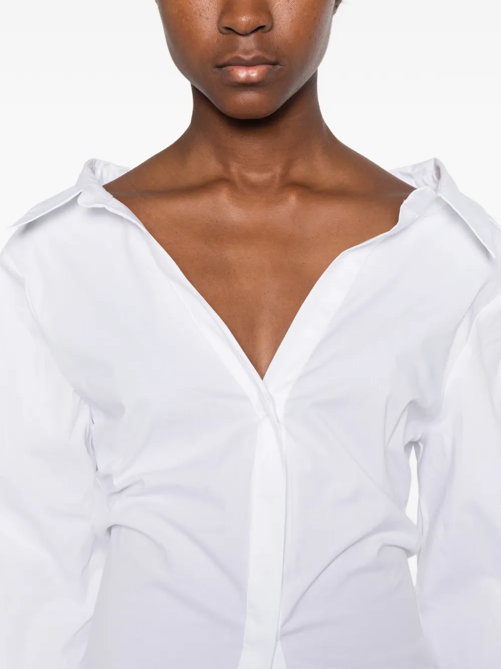 The Frankie Shop Mela gathered shirt Wit