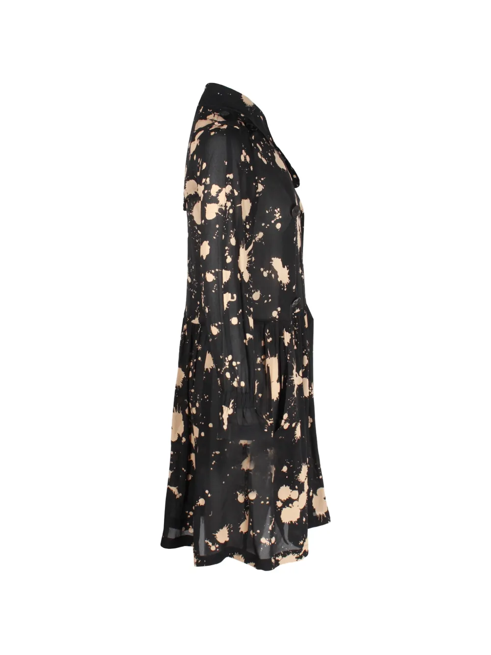 Burberry Pre-Owned splatter-print long-sleeve dress - Schwarz