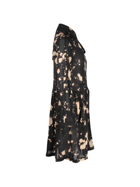 Burberry Pre-Owned splatter-print long-sleeve dress