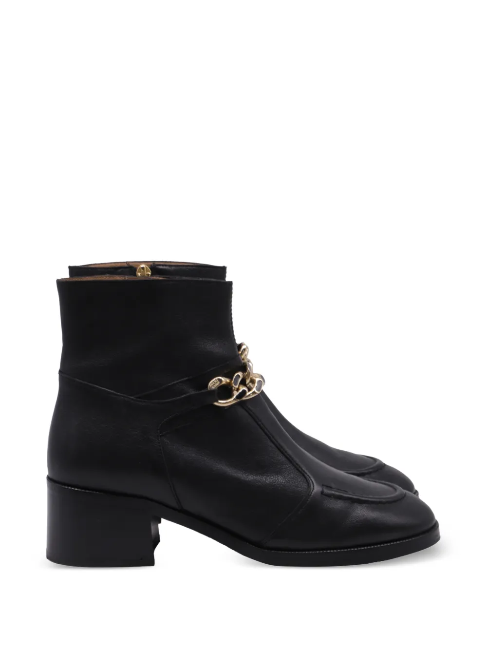 See By Chloé Vintage Mahe chain-embellished ankle boots - Schwarz