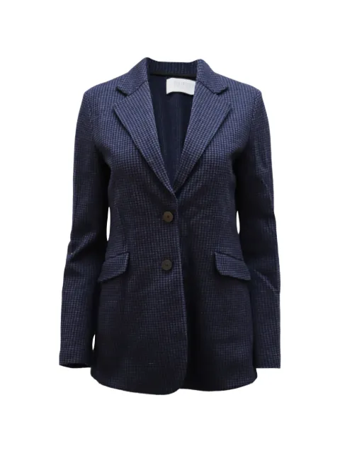 Harris Wharf London blazer de lana con estampado pied de poule