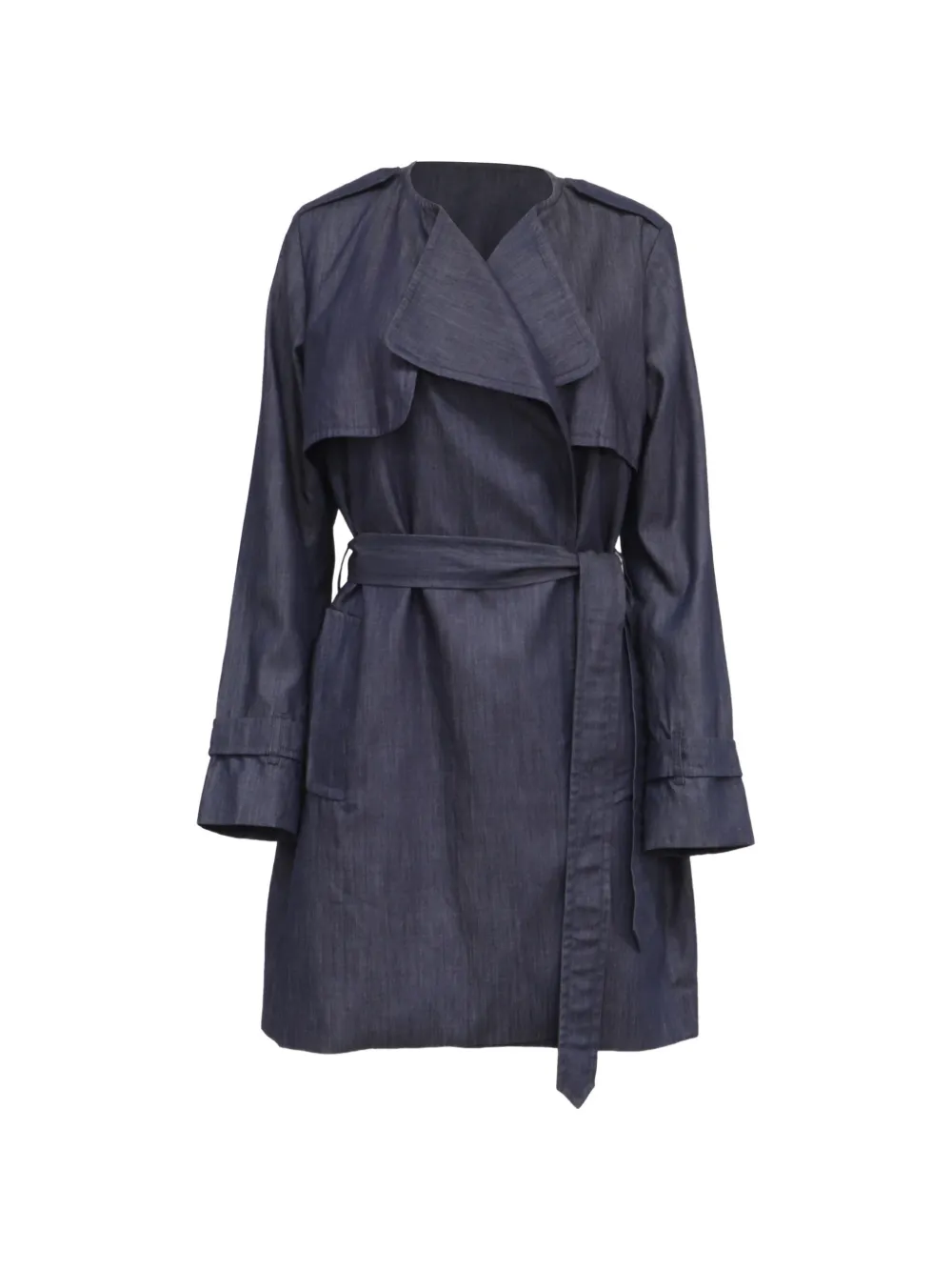 Diane Von Furstenberg Vintage denim wrap trench coat - Blau