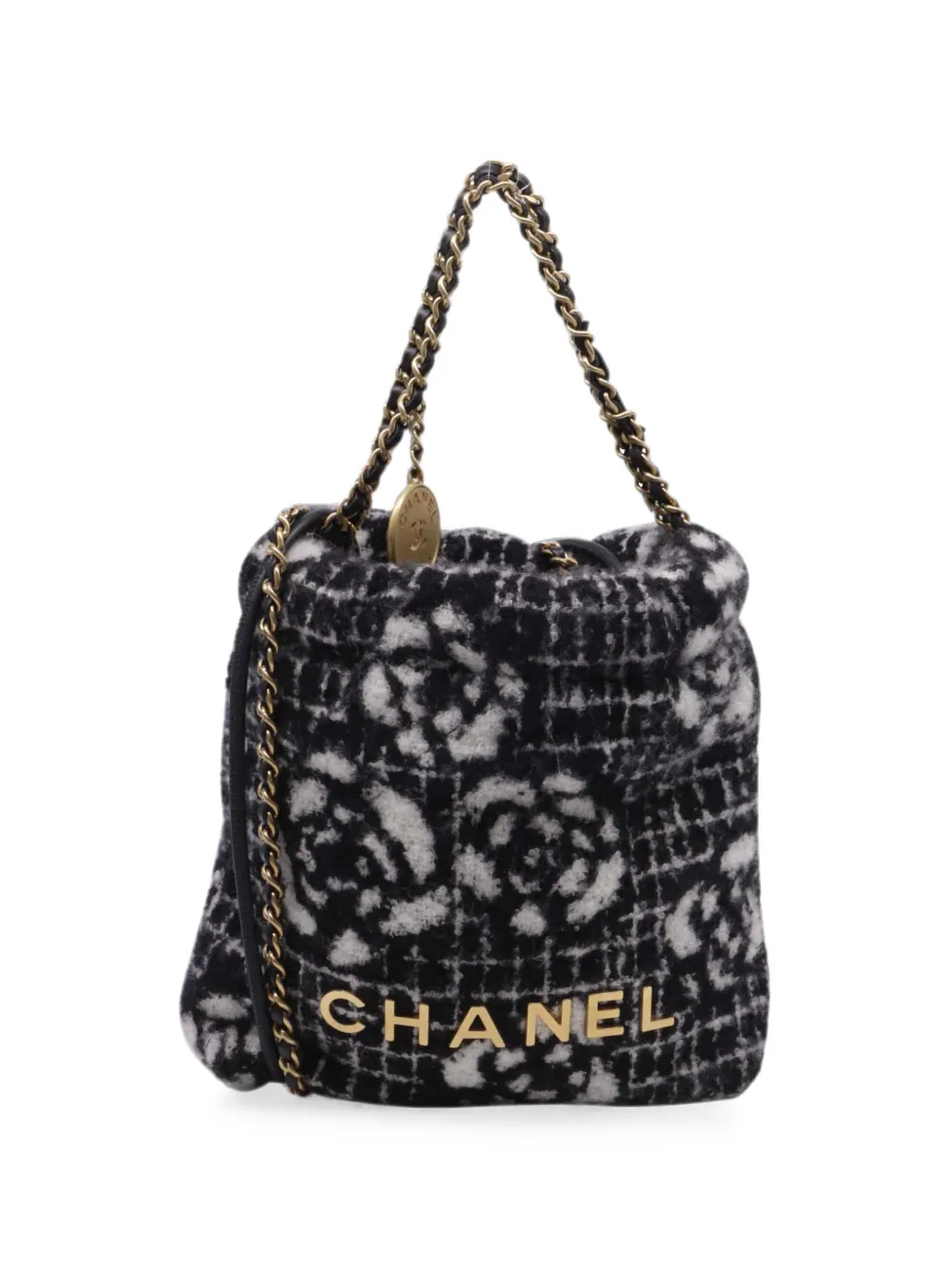 CHANEL Pre-Owned Quilted Camellia Chanel 22 handbag - Schwarz