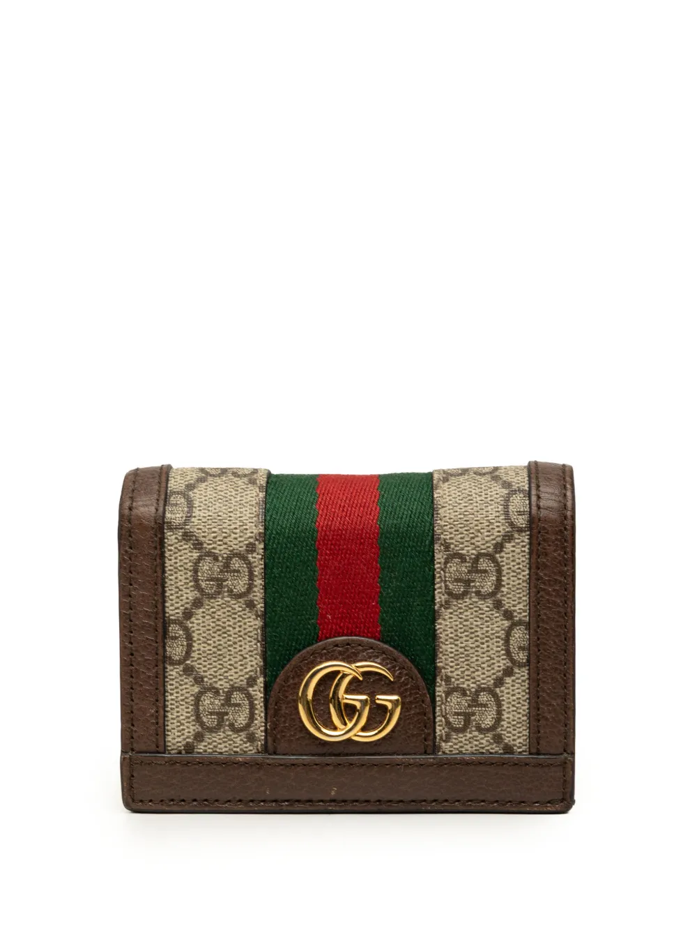 Gucci Pre-Owned 2016-2026 GG Supreme Web Ophidia Wallet small wallets - Nude