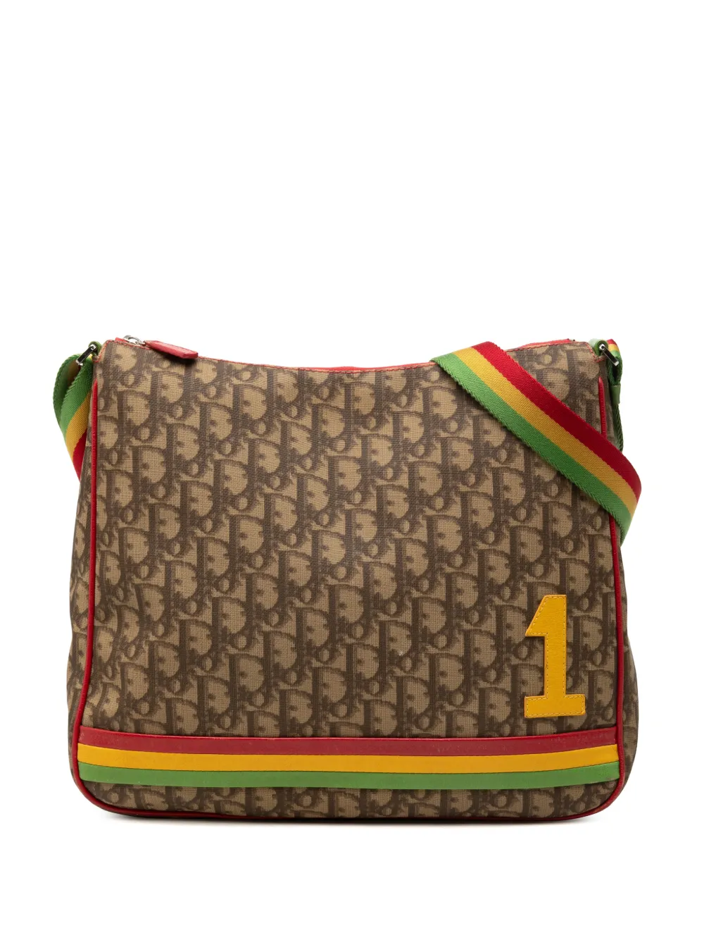 Christian Dior Pre-Owned 2004 Diorissimo Trotter Coated Canvas Rasta crossbody bag - Marrone