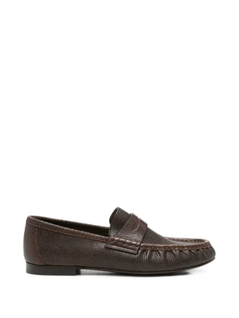 Brunello Cucinelli mocasines con efecto de piel de reptil