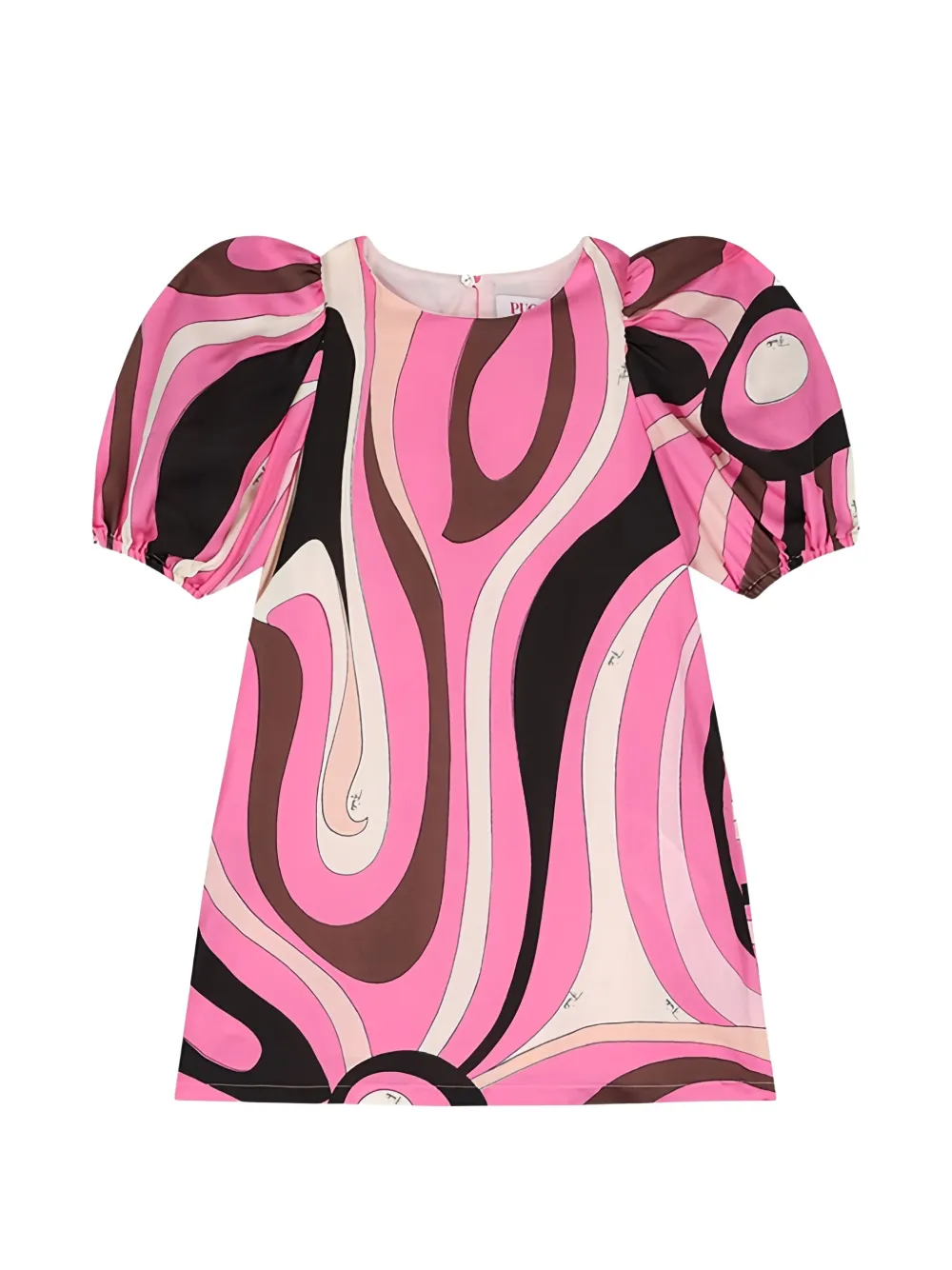 PUCCI Iride-print puff-sleeve dress Roze