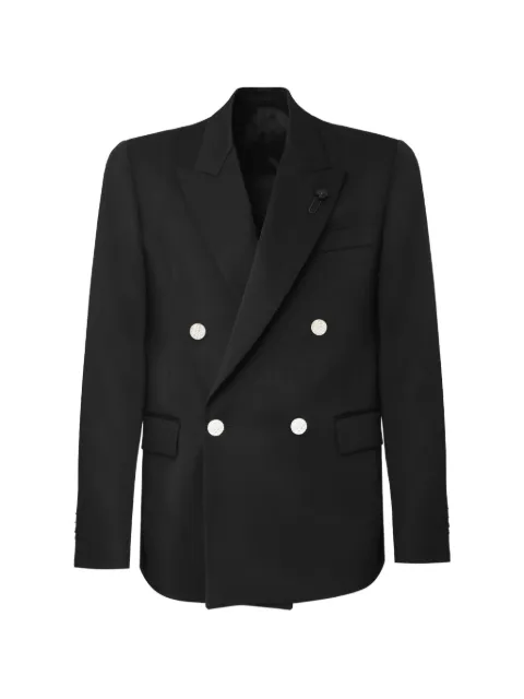 Lardini double-breasted peak-lapel jacket