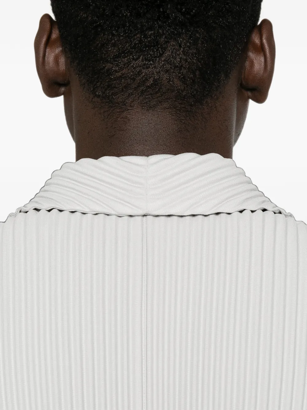 Homme Plissé Issey Miyake Geplooide blazer met gekerfde revers Grijs