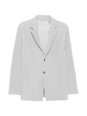 Homme Plissé Issey Miyake single-button Blazer | Grey | FARFETCH