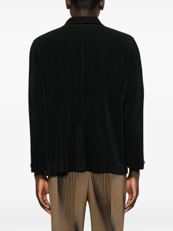 Homme Plissé Issey Miyake plissé-effect single-breasted Jacket