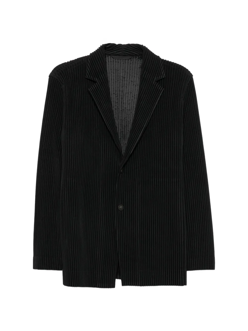 Homme Plissé Issey Miyake Blazer plissettato con revers classici - Nero