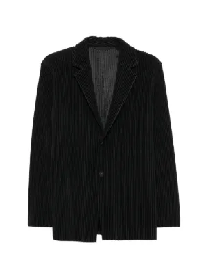 Homme Plissé Issey Miyake クロップド ジャケット | ブラック