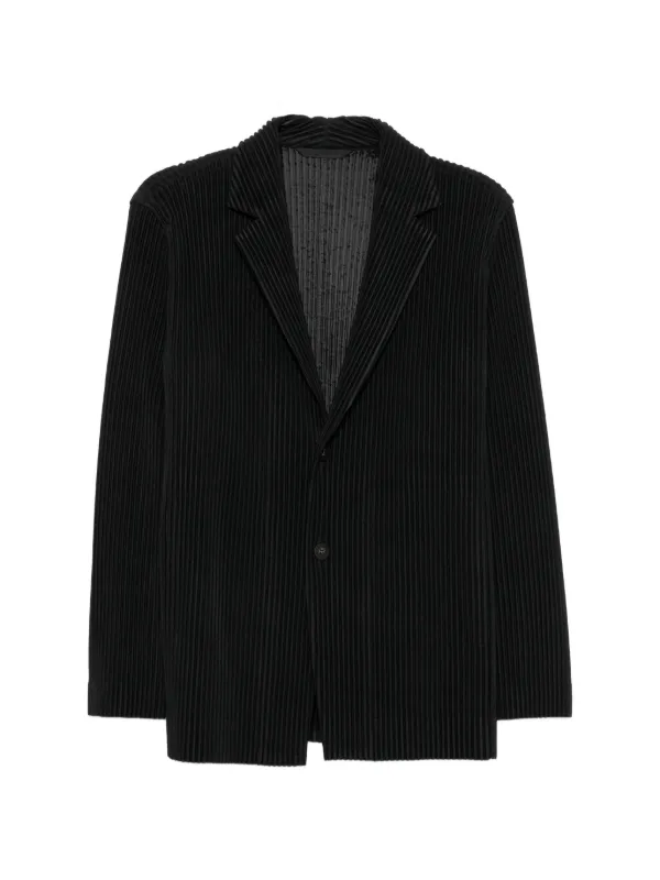 ISSEY MIYAKE HOMME PLISSÉ ノーカラージャケット 黒 37908831_71453732_600.jpg