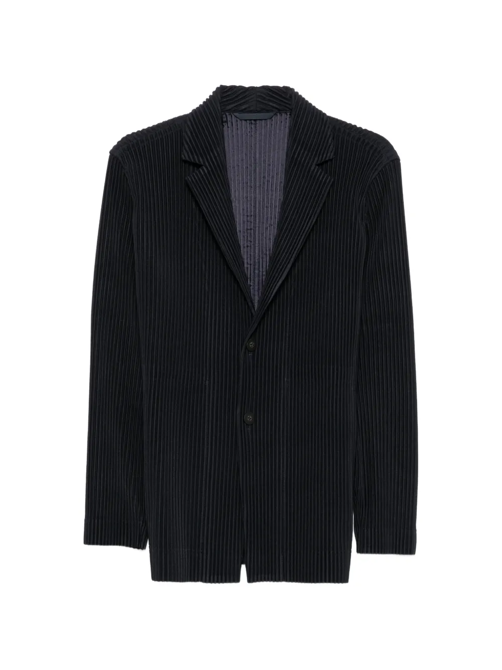 Homme Plissé Issey Miyake pleated notch-lapel blazer - Blu