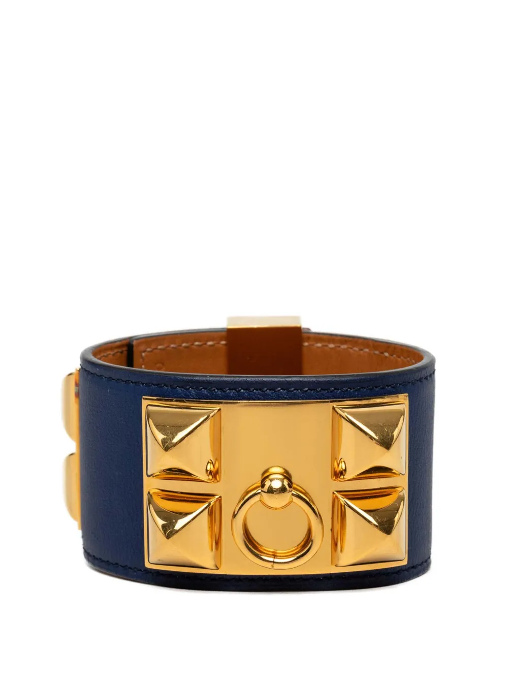 Hermès Pre-Owned 2013 Swift and Gold Plated Collier de Chien Bracelet costume bracelet - Blau