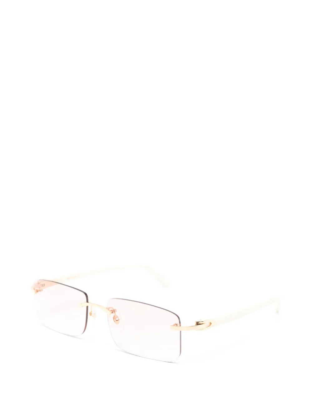 Cartier Rimless Diamond-cut Sunglasses in Gold, view 2