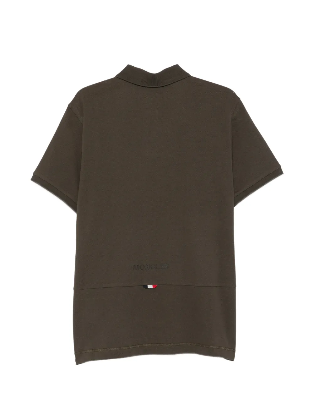 Moncler logo-patch polo shirt Groen